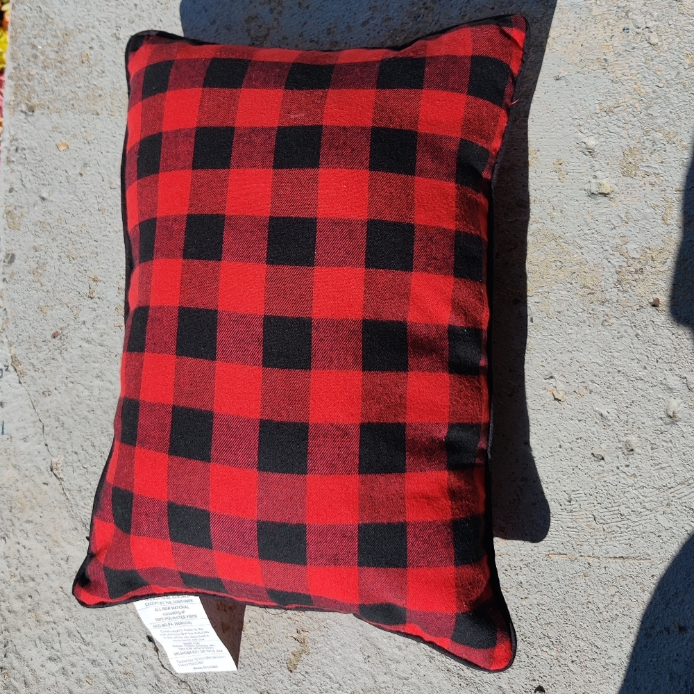 NWT Plaid decor pillow